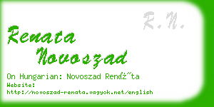 renata novoszad business card